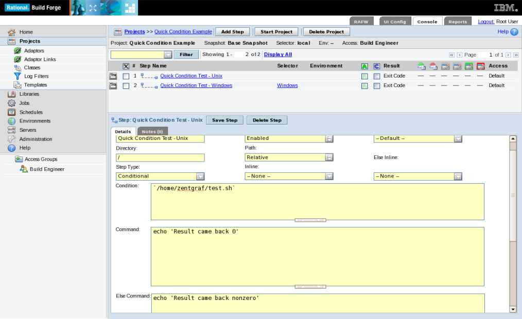 IBM Build Forge - Advanced Step Types